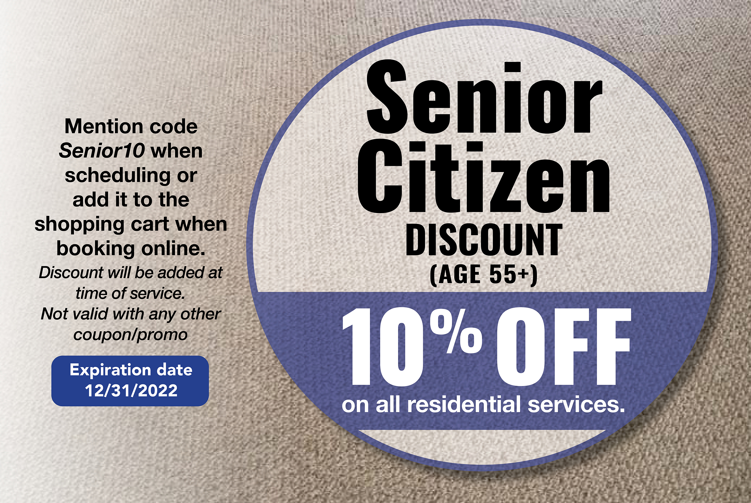 Senior Citizen Discount - Carpet Care Cleaning and Restoration